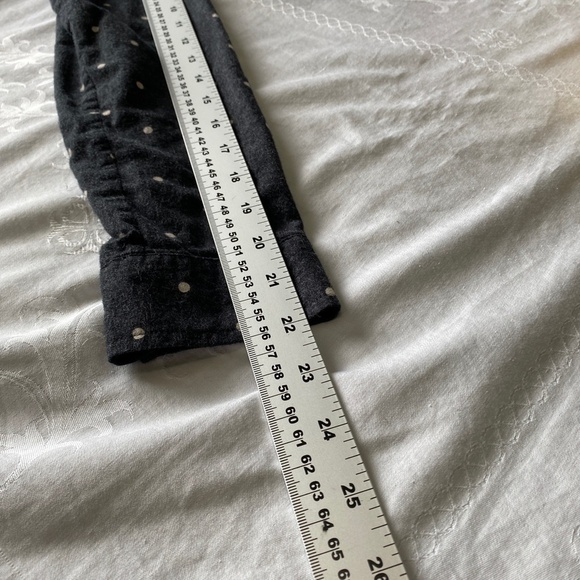 Eddie Bauer Women's Charcoal Polka Dot Long Sleeve Polo V-neck Mini Dress Size 6 - Picture 11 of 14